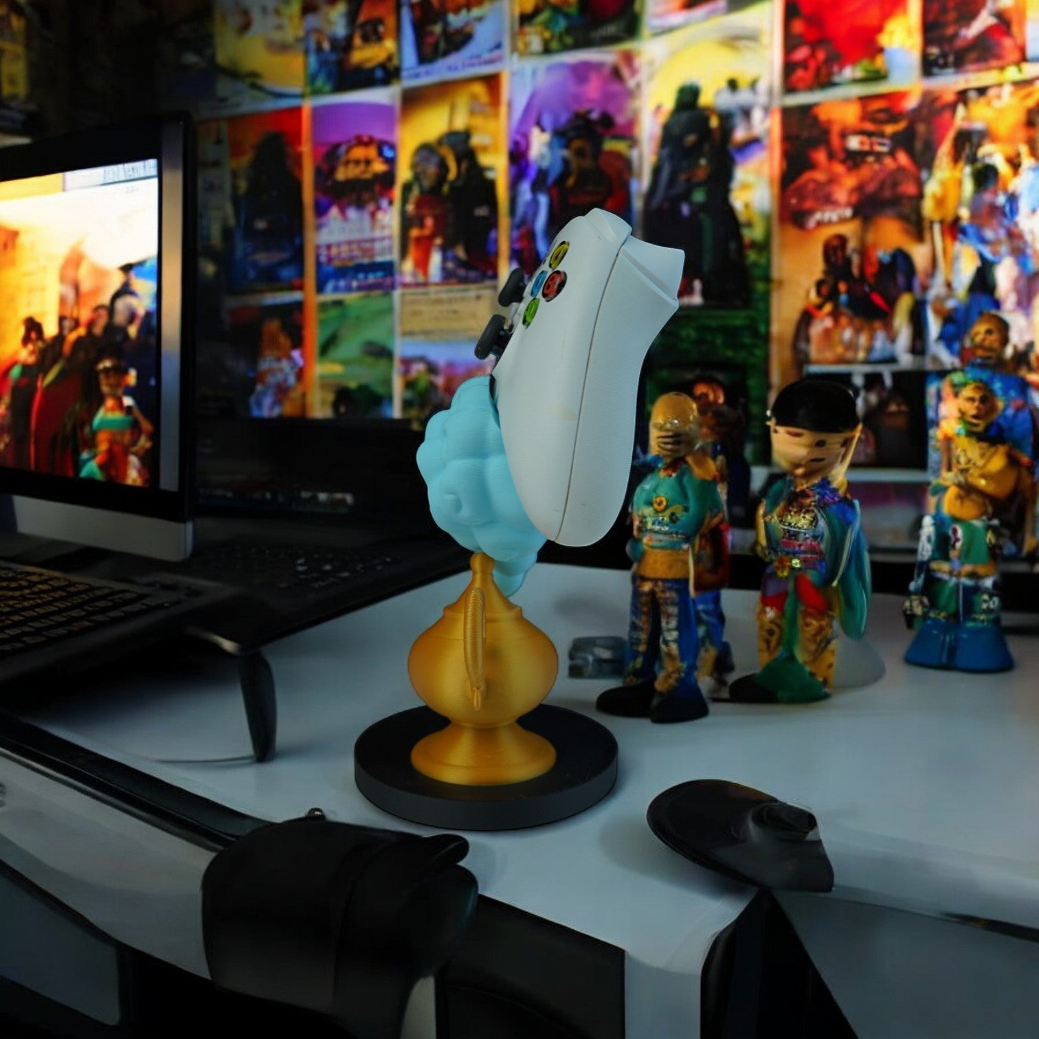 Lantern Controller Holder 3D Printed Model - Controller Accessories Game Collectible Figurine fan art desk pet image 2