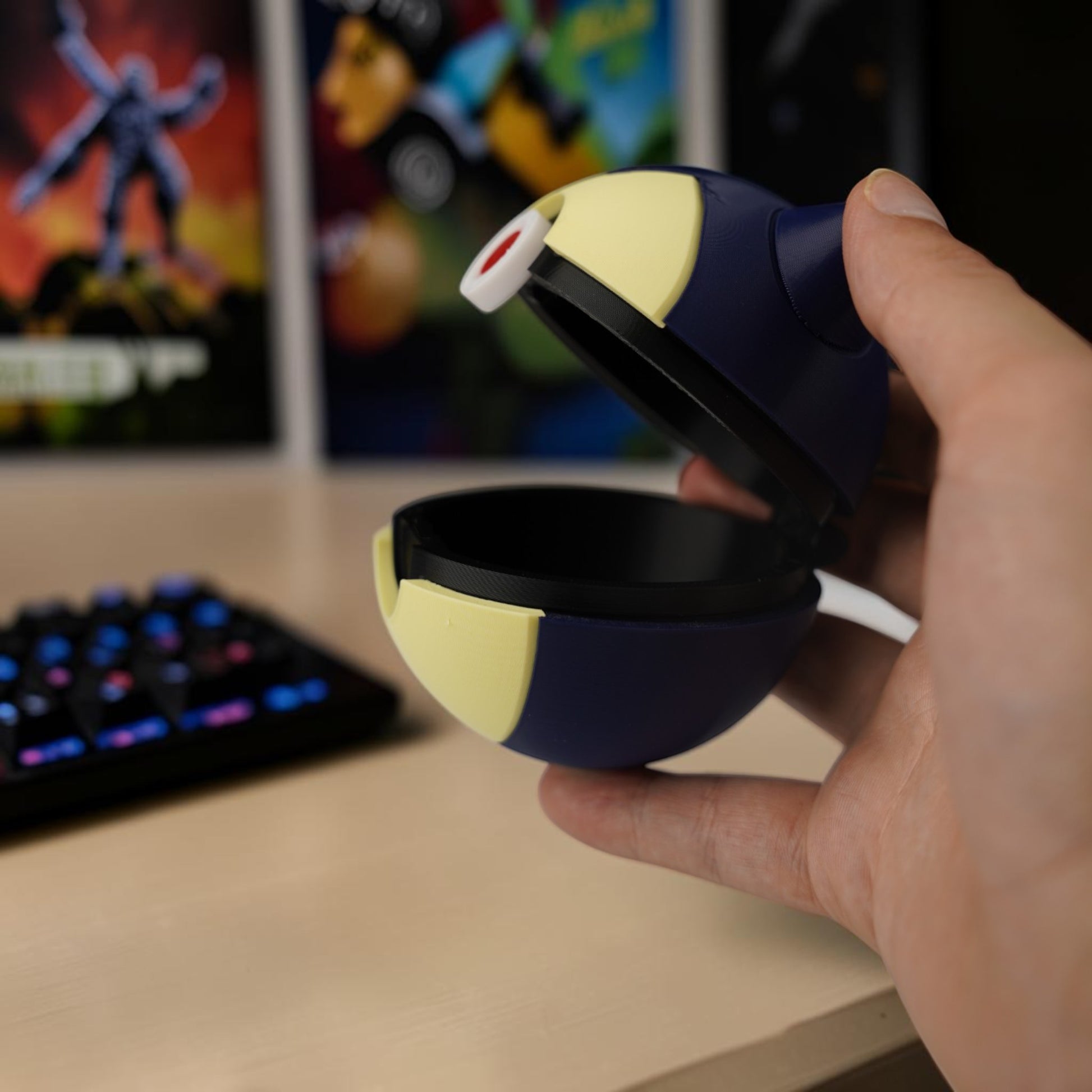 Hinged Snorlax Pokeball - 3D Printed Pokemon Storage Box image 2