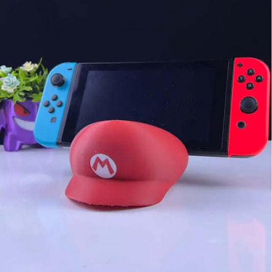 Mario Hat Switch Holder 3D Printed Model - Super Mario Game Collectible Figurine fan art desk pet image 0