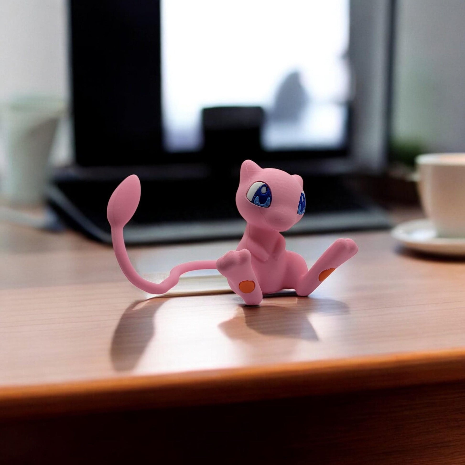Mew 3D Printed Model - Pokemon Game Collectible Figurine fan art desk pet image 1