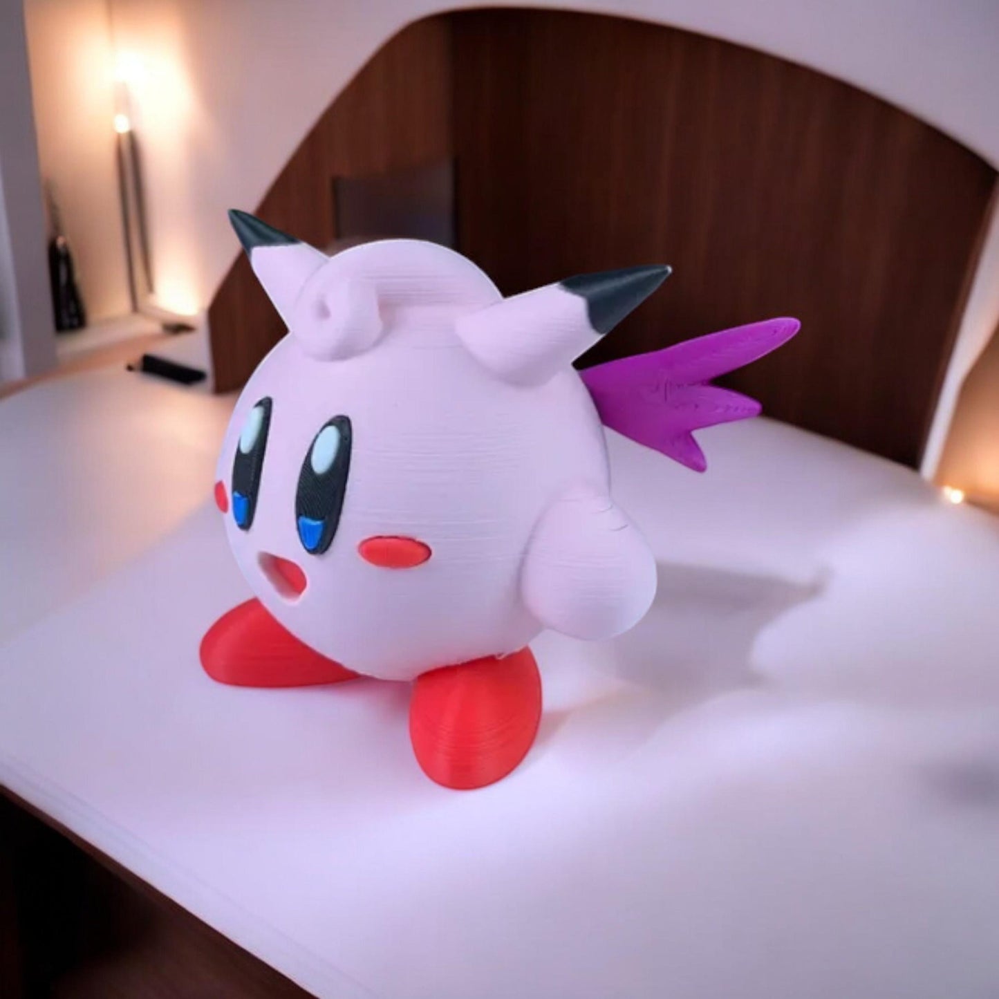 Clefable Kirby 3D Printed Model - Kirby Game Collectible Figurine fan art desk pet image 2