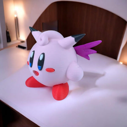 Clefable Kirby 3D Printed Model - Kirby Game Collectible Figurine fan art desk pet image 2