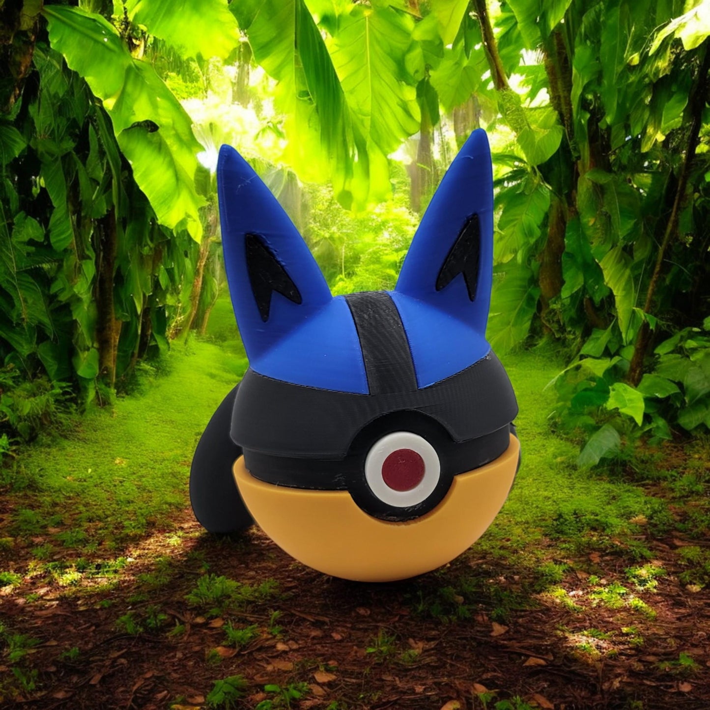 Lucario Pokeball 3D Printed Model - Poke Balls Game Collectible Figurine fan art desk pet image 5