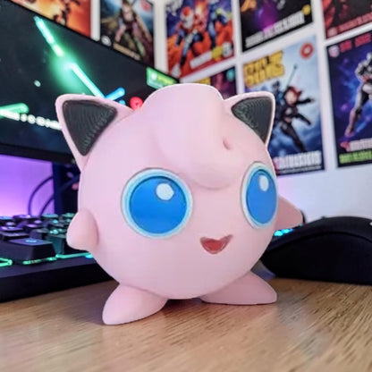 Jigglypuff 3D Printed Model - Pokemon Fan Art Desk Collectible image 0