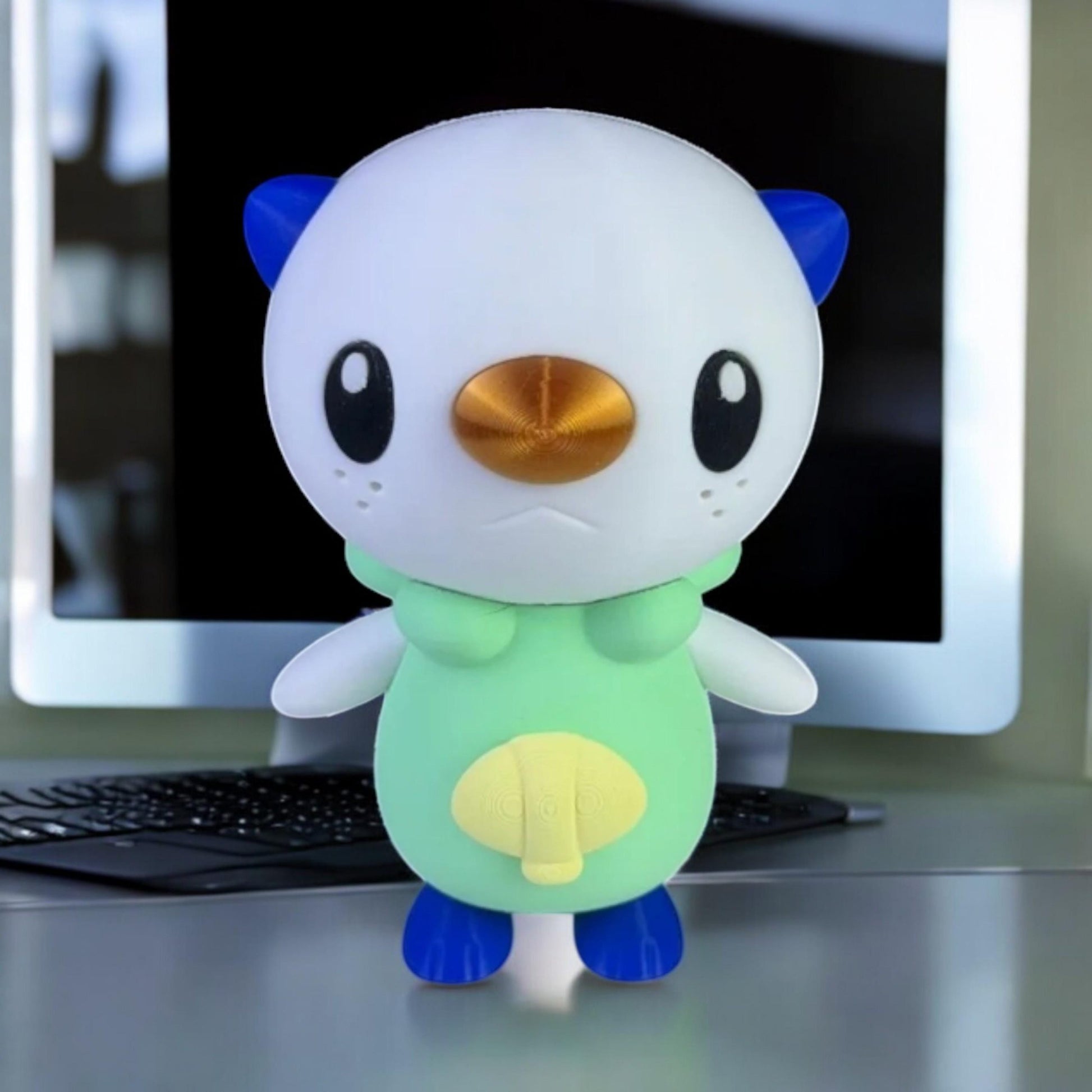 Oshawott 3D Printed Model - Pokemon Game Collectible Figurine fan art desk pet image 0