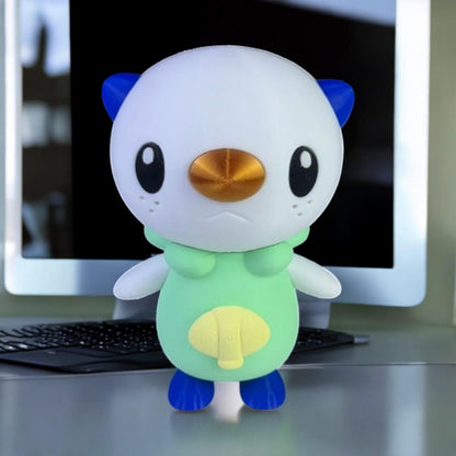 Oshawott 3D Printed Model - Pokemon Game Collectible Figurine fan art desk pet image 0