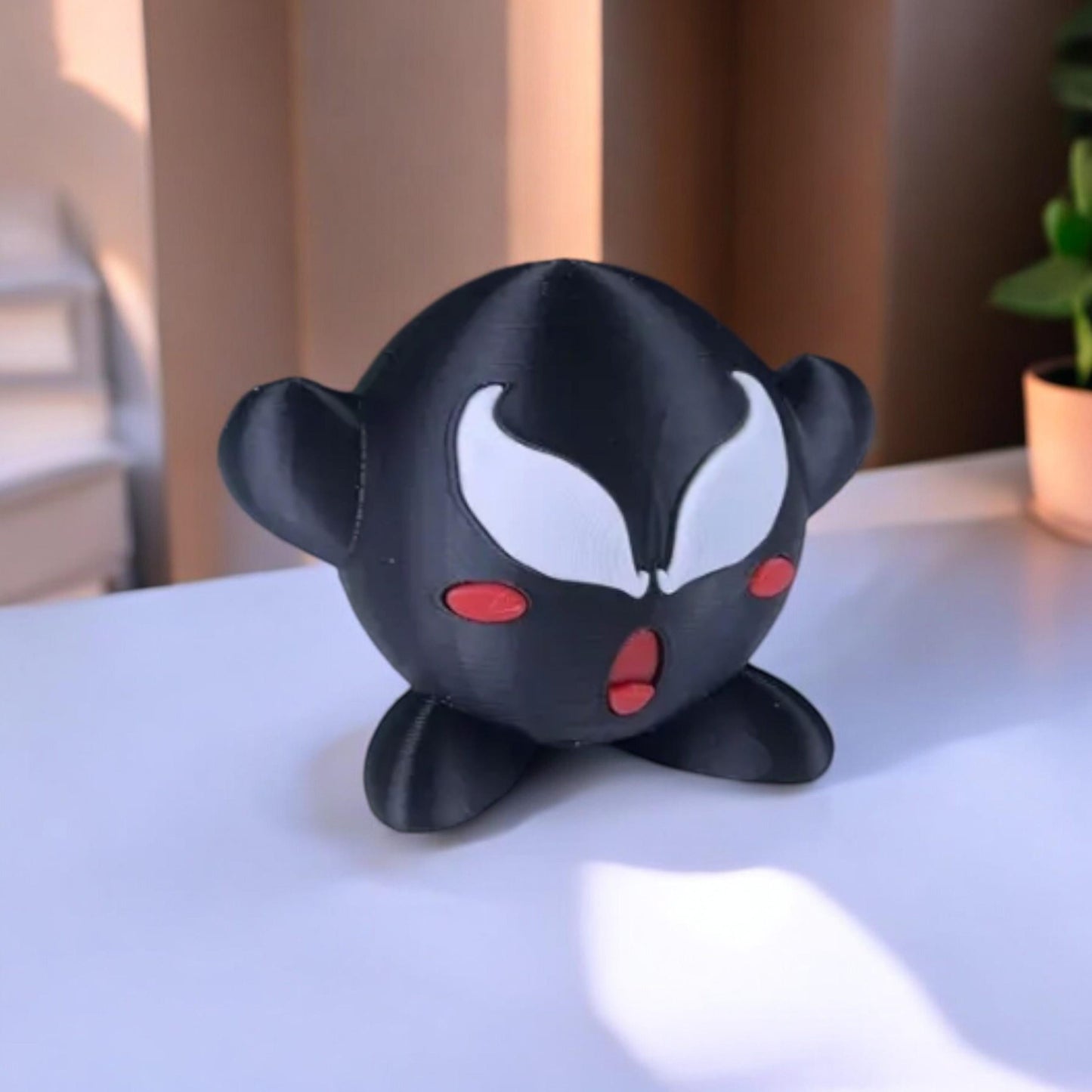 Venom Kirby 3D Printed Model - Kirby Game Collectible Figurine fan art desk pet image 0