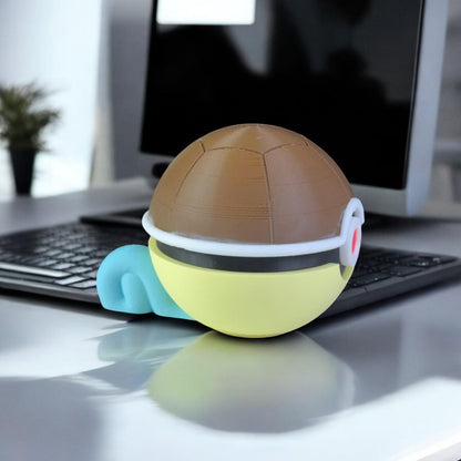 squirtle pokeball 3D Printed Model - Poke Balls Game Collectible Figurine fan art desk pet image 1