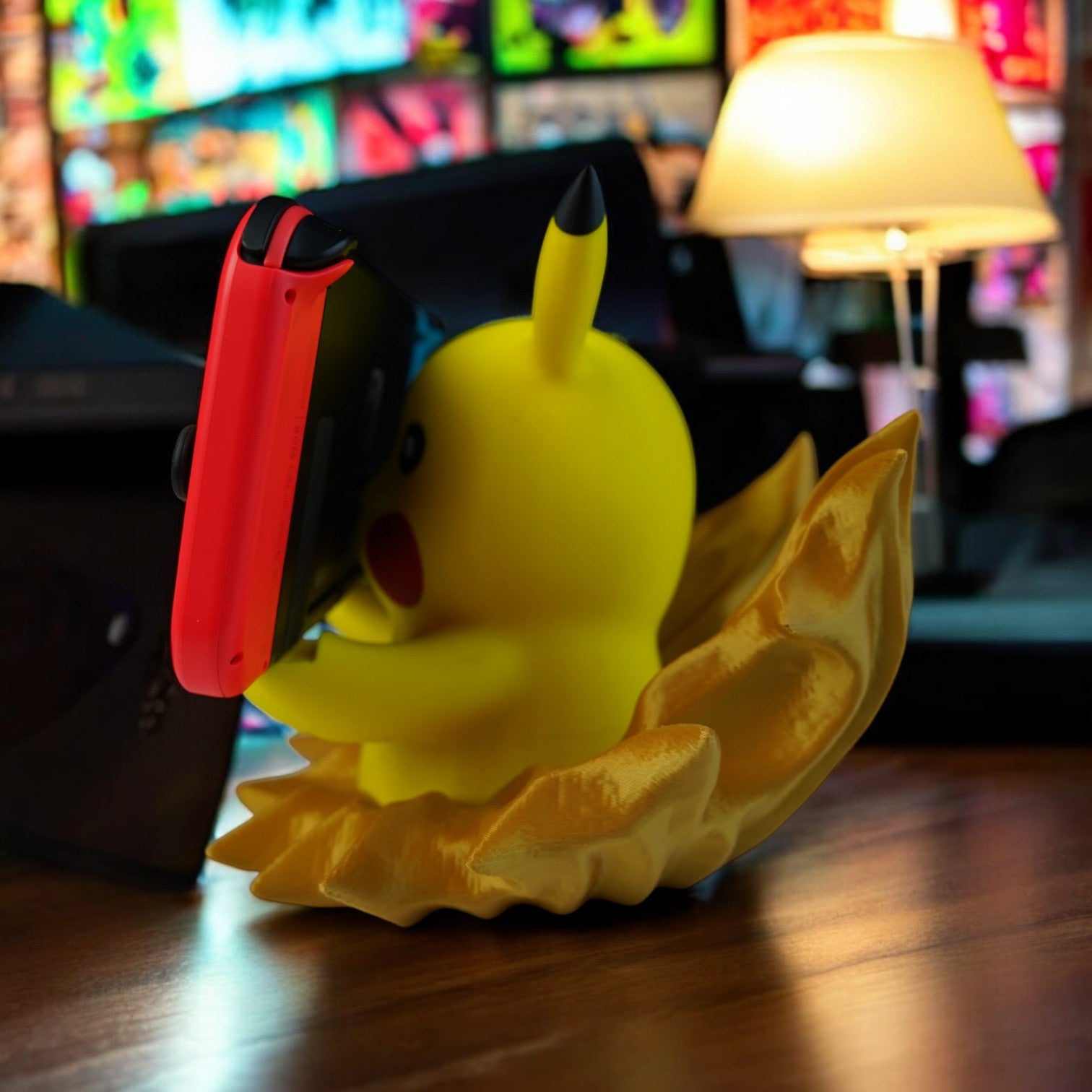 Pikachu Switch Dock 3D Print - Pokemon Console Holder & Stand image 4