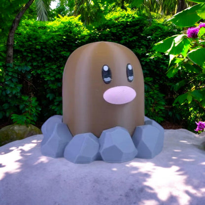 Digglet 3D Printed Model - Pokemon Game Collectible Figurine fan art desk pet image 3